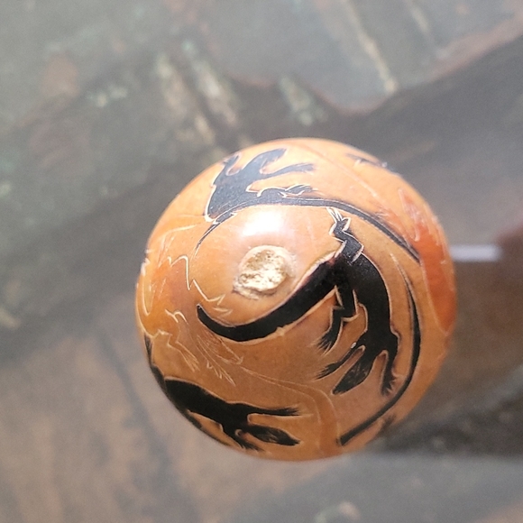 Hand Carved Peruvian Gourd - Picture 3 of 4
